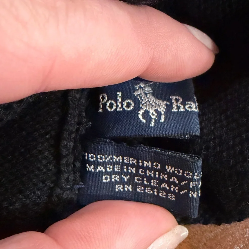 Vintage Polo by Ralph Lauren Black Knit Hat for Infant